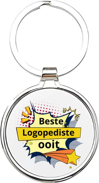 Akyol - de beste logopediste ooit Sleutelhanger - Werk - de beste logopediste - logopedist - spraaktherapeut - therapie - therapeut - hulpbieder - psychologe - cadeau voor een psycholoog - logopediste - 4 x 7,5 CM