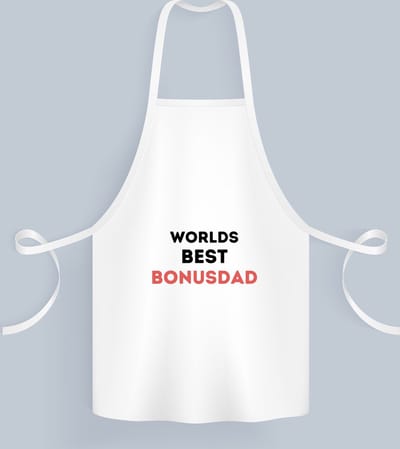 Akyol - worlds best bonusdad Keukenschort - Papa - de beste bonusvader - vader cadeautjes - vaderdag - verjaardagscadeau - verjaardag - cadeau - geschenk - kado - gift - vader artikelen - 82 bij 71 cm