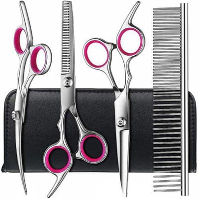 Huisdierverzorgingsschaartjes Kit - Veilige Roestvrijstalen Gereedschappen Voor Honden En Katten - Perfect Voor Het Knippen, Vormgeven En Stylen Van Uw Huisdier Decor
