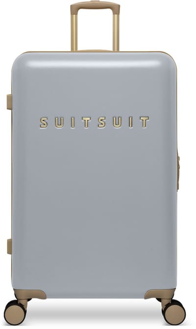 SUITSUIT Reiskoffer 66x43x24 - Reiskoffer met wielen - Lichtgewicht koffer - Veilig TSA cijferslot - 59L koffer inhoud - Fusion Reiskoffers Frosted Grey - Grijs