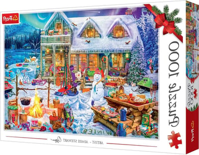 Legpuzzel - Wintertafereel - Ontspanning thuis - Reflecterend papier - 1000 stukjes - Multicolor