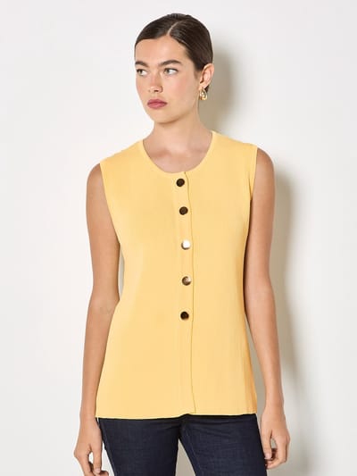 Geribbeld gebreid vest