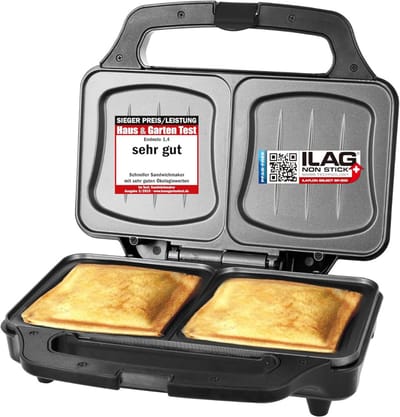 ApexArte® Contactgrill - Tosti Apparaat - Tosti-ijzers - Panini Grill - Zwart en Zilver