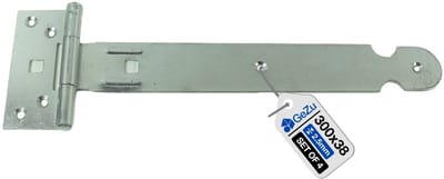 GeZu Impex 4 stuks Kruishengen,T scharnieren, Poortscharnieren, Enkel blad lengte 300*38mm, Electrolytisch verzinkt staal