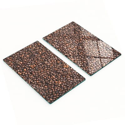 Decoratieve glazen snij- en serveerplanken voor koffiebonen 2x30x52 cm