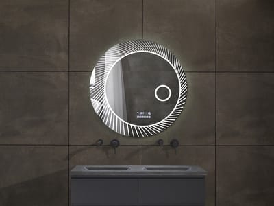 Mawialux LED Badkamerspiegel - Bluetooth en speakers - 80cm - Rond - Verwarming - Touchscreen - Dimbaar - Imelda PLUS