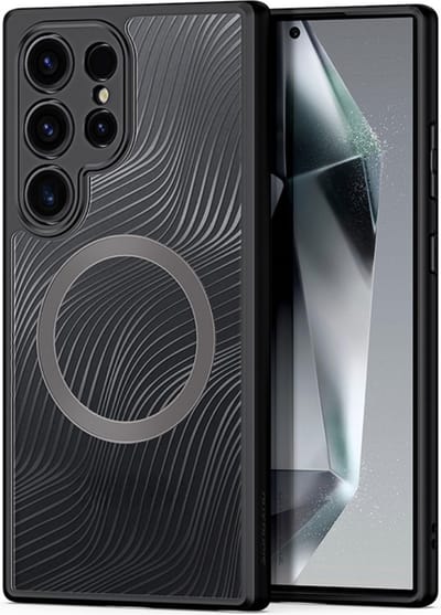 Dux Ducis - Telefoon hoesje geschikt voor de Samsung Galaxy S25 Ultra - Back Cover - Aimo Mag Series - Zwart