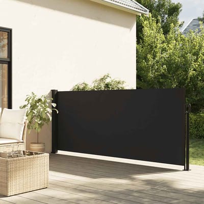 vidaXL - Windscherm - uittrekbaar - 120x500 - cm - zwart