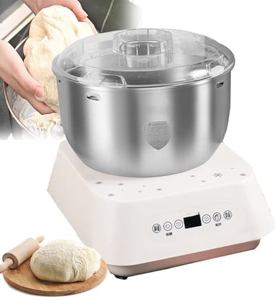 Keukenmachine Deegkneedmachine - Deegmixer Staande mixer - Zelf Bakken - Thermostatische Gisting - 5 Liter - Zilver