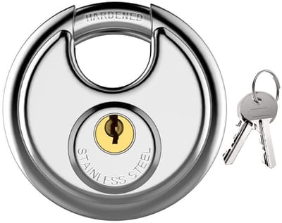 SPHProducts - Cirkelvormige raamgordijnen sloten - Weerbestendig hangslot - Veiligheidsslot voor buitengebruik - 70 mm - Geschikt voor schuur en poort