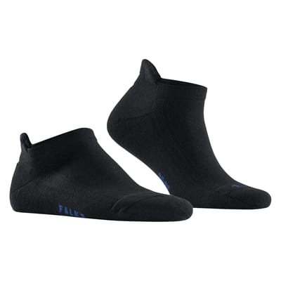 FALKE Cool Kick kort eenkleurig functioneel materiaal sneakersokken enkelsokken unisex zwart - maat 42-43