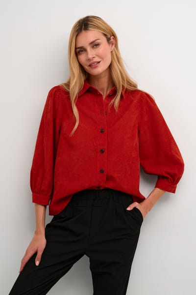 Damesblouse met lange mouwen KAFFE KAVera Corduroy