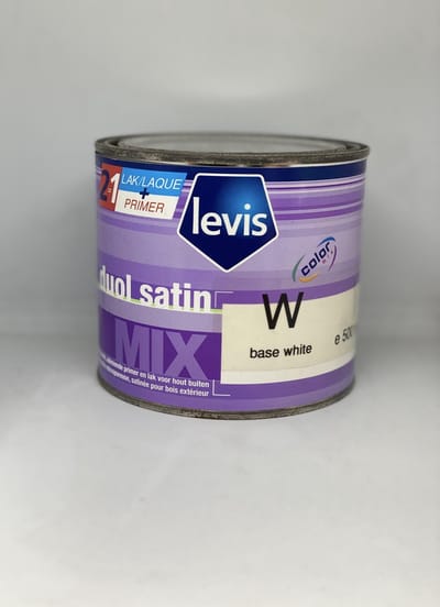 Levis Duol Hout Primer en lak - Base White - Satin - 0.5L