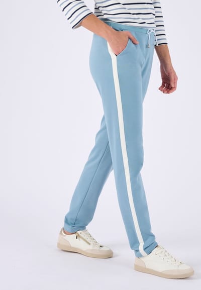 Damart - Losvallende fleece broek bouclette binnenkant - Dames - Blauw - L
