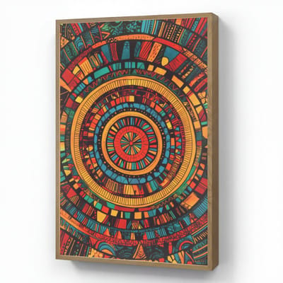 Wandlamp 60x90 cm - Oplaadbaar - Mandala - Cirkels - Patronen - Wandlampen binnen woonkamer - Slaapkamer lamp - Decoratieve nachtlamp - Vloerlamp draadloos