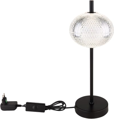 Globo - tafellamp - Aida - zwart - glas - Ø 15cm - LED - 16042T