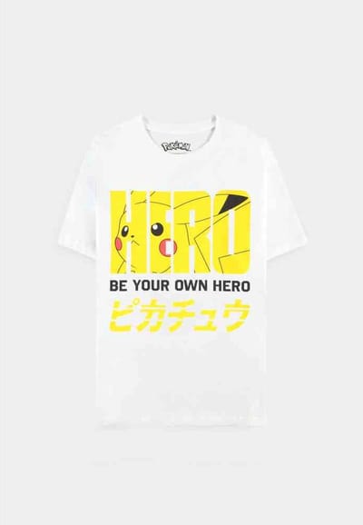 Pokémon Heren Tshirt -S- Be Your Own Hero Wit