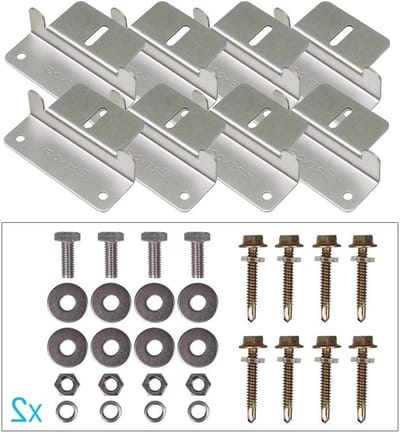 Zonnepaneel Houders - Bevestigingsset - Zonne-energie Installatie - Lichtgewicht Aluminium - 8 Stuks - Zilver