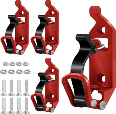 Set van 4 Dakkoffers, Dakklemmen, Metalen en Rubber Klemmen, Muurbeugels, Bijaccessoires voor Dakkoffers, Vrachtwagens en Boottransport