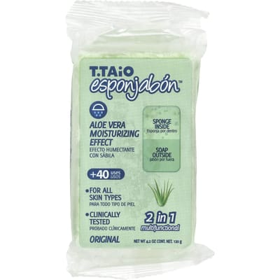 T. Taio, Aloë Vera Zeep-Spons, Origineel, 120g (4,2 oz) white