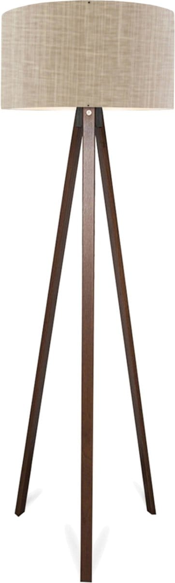 Staande lamp Newport vloerlamp 140 cm E27 houtkleurig en lichtbruin