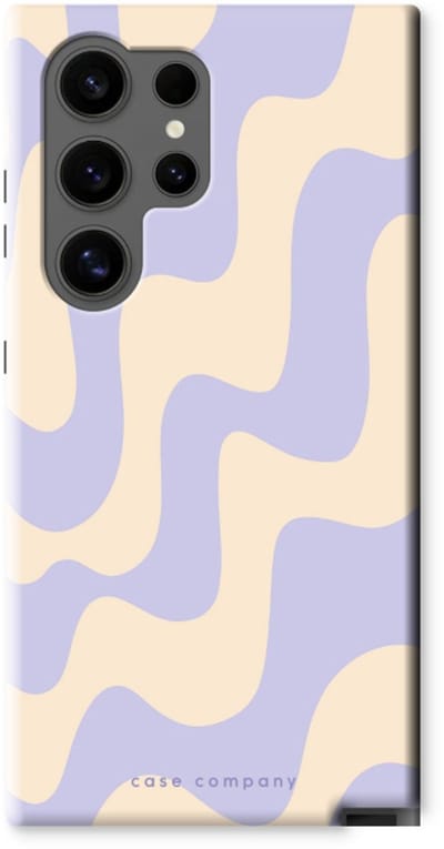 Case Company® - Hoesje geschikt voor Samsung Galaxy S24 Ultra hoesje - Flow - Tough Case - Maximale Bescherming alle Kanten en Schermrand