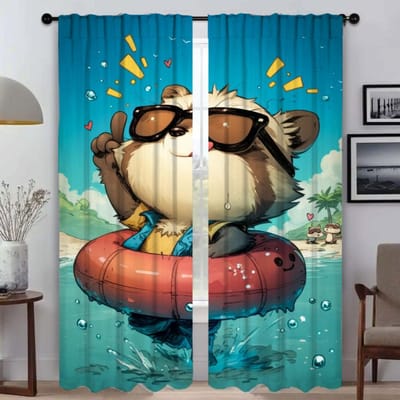 Zee Wasbeer Scheidingswand Moderne Woonkamer Gordijnen voor Camera Halloween Decoratie Tule voor Slaapkamer Verduisterende Gordijnen Jaloezieën Huis W50xH70cmx2pcs-CL
