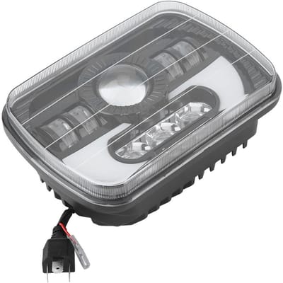 300W 7 Pouces Étanche Voiture Auto Carré LED Phares Lampe Ampoules Faisceau Scellé pour Jeep gray