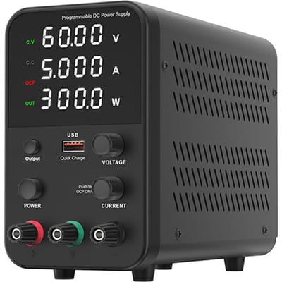 Alimentation cc de banc, Variable 120V 3A, affichage numérique, commutation réglable, alimentation régulée UK Plug 60V 5A noir