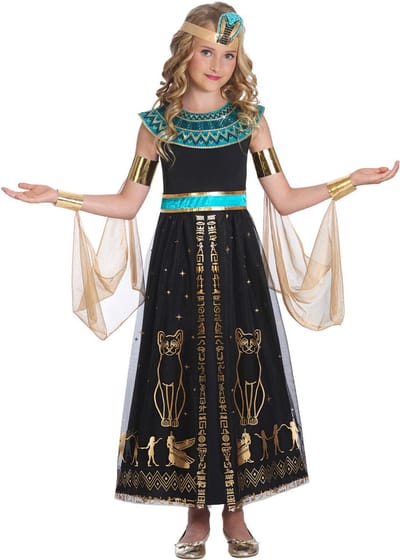 RIETHMULLER - Glanzende Cleopatra outfit voor meisjes - 128 (6-8 jaar)