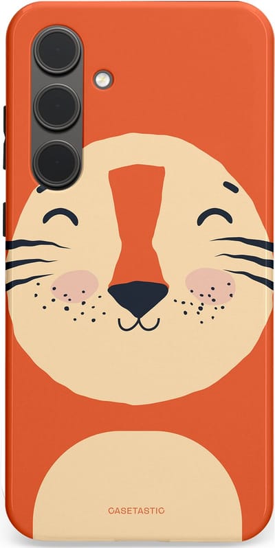 Casetastic hoesje geschikt voor Samsung Galaxy S24 Plus - Dubbellaagse bescherming - Knuffelkopjes tijger - Fashion Case - Terracotta Zand
