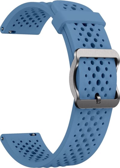 Siliconen bandje - geschikt voor Xiaomi Mi Watch / Watch 2 (PRO) / Watch S1 / Watch S1 Pro / Watch S2 / Watch S3 / Watch S4 / Watch S5 / Haylou / Redmi Watch 5 Active & Lite - blauw