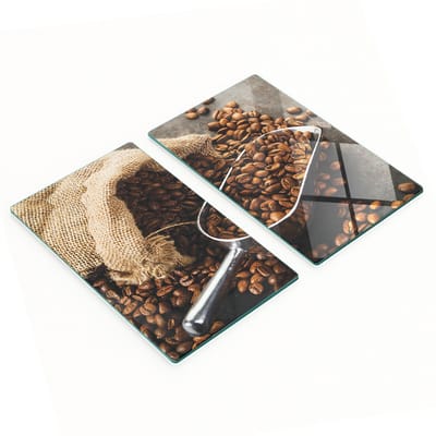 Duurzame en stijlvolle glazen snijplanken met koffieboonpatroon, tas 2x30x52 cm