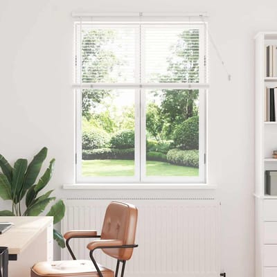 vidaXL - Venetiaanse - jaloezie - Wit - 130 - x - 100 - cm - 25 - mm - Aluminium