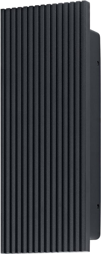 ENDURA Style Striped buitenwandlamp, donkergrijs, 12 W, 3000 K, 450 lm, 210° stralingshoek, IP54, glas, aluminium, levensduur 50.000 u