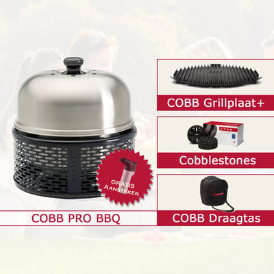 COBB Pro Voordeelpakket | Grillplaat + Cobblestones + Draagtas