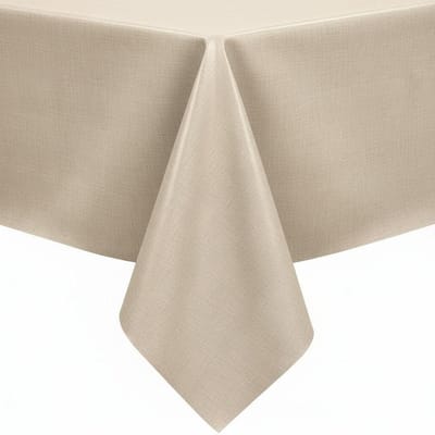 Protecttable - Tafelzeil Linnenlook Ecru 140x50cm - Tafelkleed Afwasbaar - Kunststof