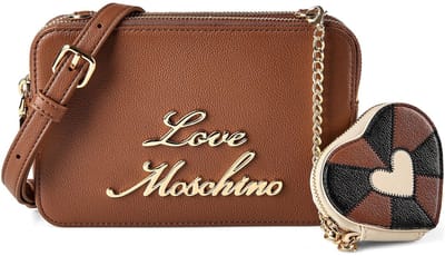 Love Moschino Heart Charm Crossbody tas Leder 20 cm - Dames - brown - brown