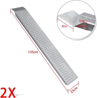Stevige Antislip Oprijplaten (2 Stuks) voor Motorfiets en Aanhanger - Draagvermogen 400 kg