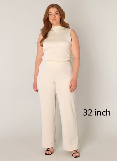 BASE LEVEL CURVY Arah Broek - Light Beige - maat WX-0(44) / L32