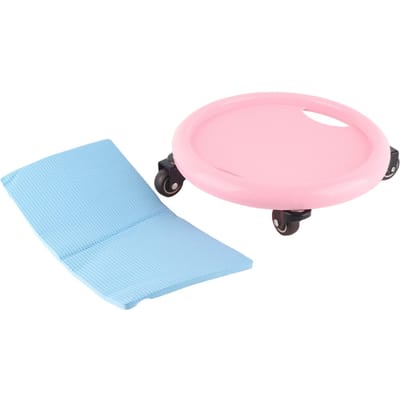 Abs Fitness Trainer Schijf 4 Rollen Stil Soepel Glijdend Buikspiertraining Slider Schijf white