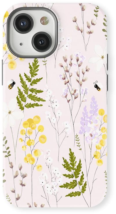 Bloemen Design Hoesje geschikt voor iPhone 13 Mini | Flower Print Tough Case met Mag | Shockproof | Bloemen Motief Backcover geschikt voor iPhone 13 Mini Spring Garden