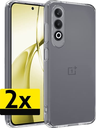 Hoesje - 2 Stuks - Geschikt voor OnePlus Nord CE4 - Sterk & Shockproof - Case Siliconen - Back Cover - Telefoon Hoes - Telefoonhoesjes - Transparant
