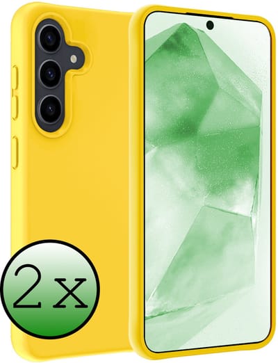 Hoesje 2 Stuks - Geschikt voor Samsung Galaxy A56 - Sterk & Shockproof - Case Siliconen - Back Cover - Telefoon Hoes - Geel