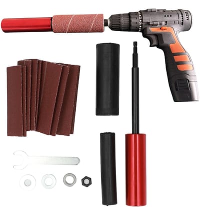 Dailygoods - Metaal Hout Schuurband Adapter - Universele Compatibiliteit - 3/8 inch - Schuurpapier Mouwen - Voor Diverse Schuurmachines