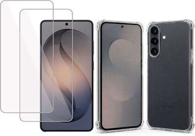 TechNow Hoesje + 2x Screenprotector geschikt voor Samsung Galaxy S26 Hoesje Screenprotector - Tempered Glass - Extreme Shock Case Transparant