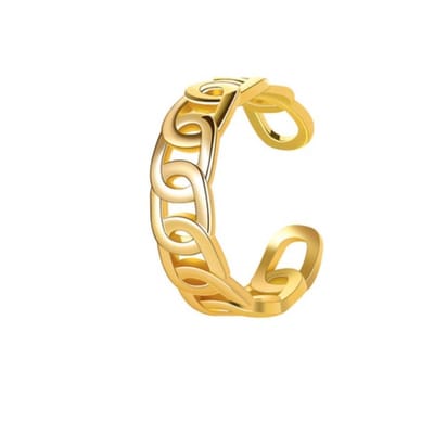 Lock ear cuff | goud gekleurd