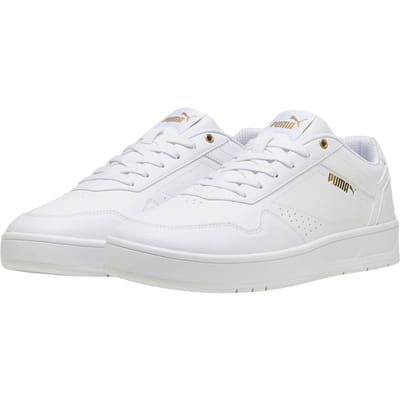 PUMA Court Classic Unisex Sneakers - PUMA White-PUMA Gold