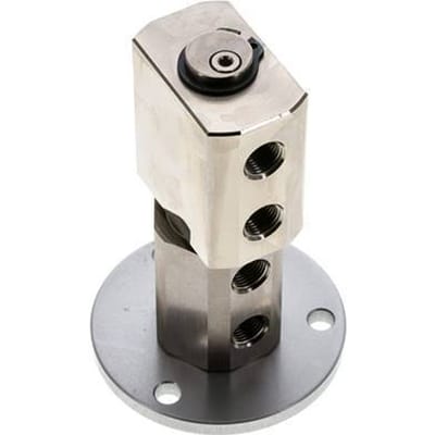 Draaidoorvoer G1/8'' Binnendraad Vernikkeld Messing FKM 12bar
