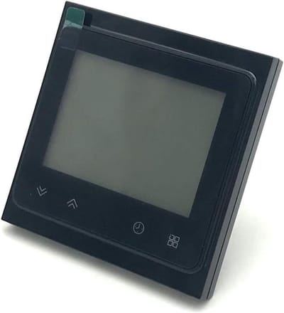 Wifi Slimme Thermostaat Temperatuurregelaar for Vloerverwarming Water/Gas Boiler Werkt Thuis Bespaart Energie-En Verwarmingskosten(Black,BHT-002GB (Electric))